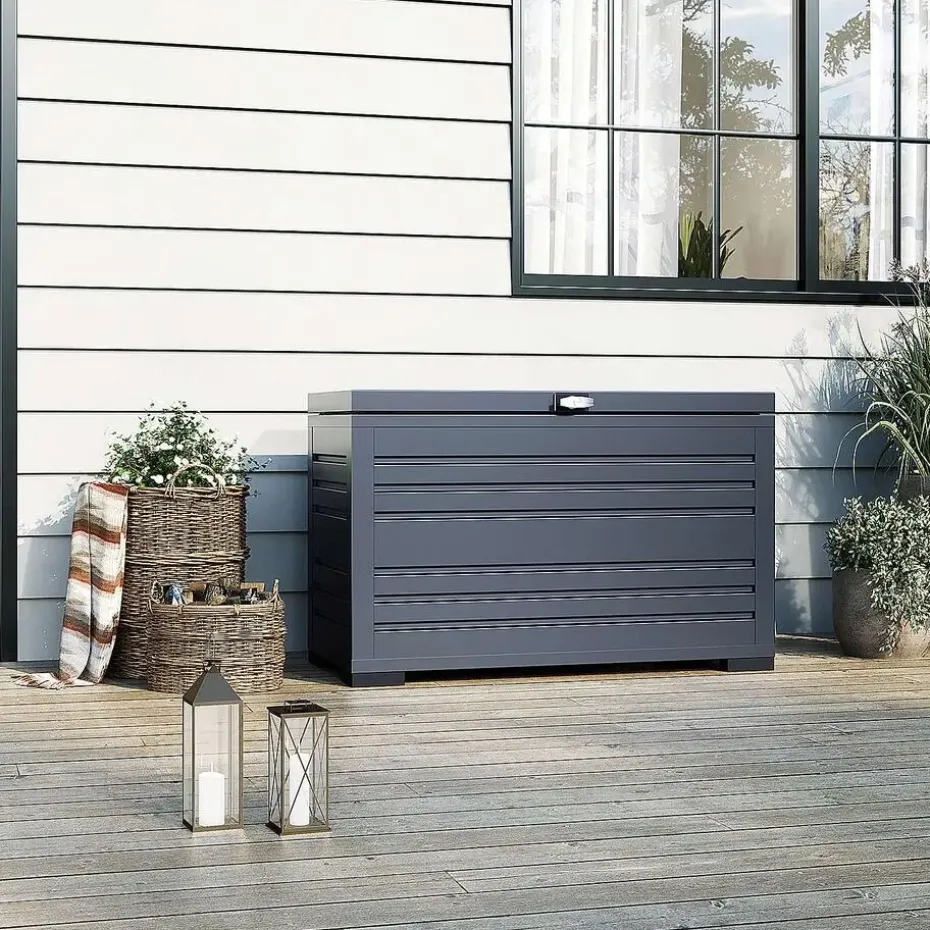 Orion Sit & Store aluminium opbergbox 280L antraciet