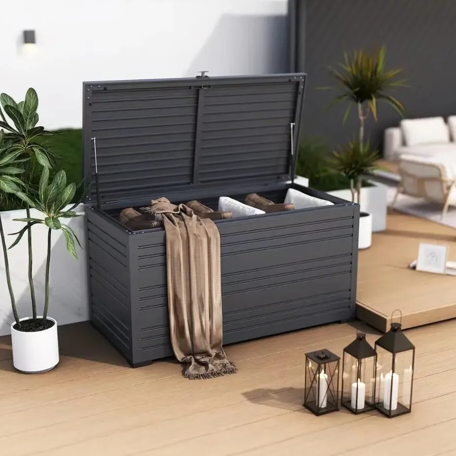 Orion Sit & Store aluminium opbergbox 280L antraciet
