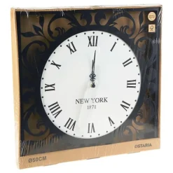 Ostaria Wandklok/muur klok - New York 1871 - D50 cm - MDF/metaal