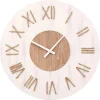 Ostaria Wandklok/muur klok - Maritiem - D50 cm - touw - wit/bruin