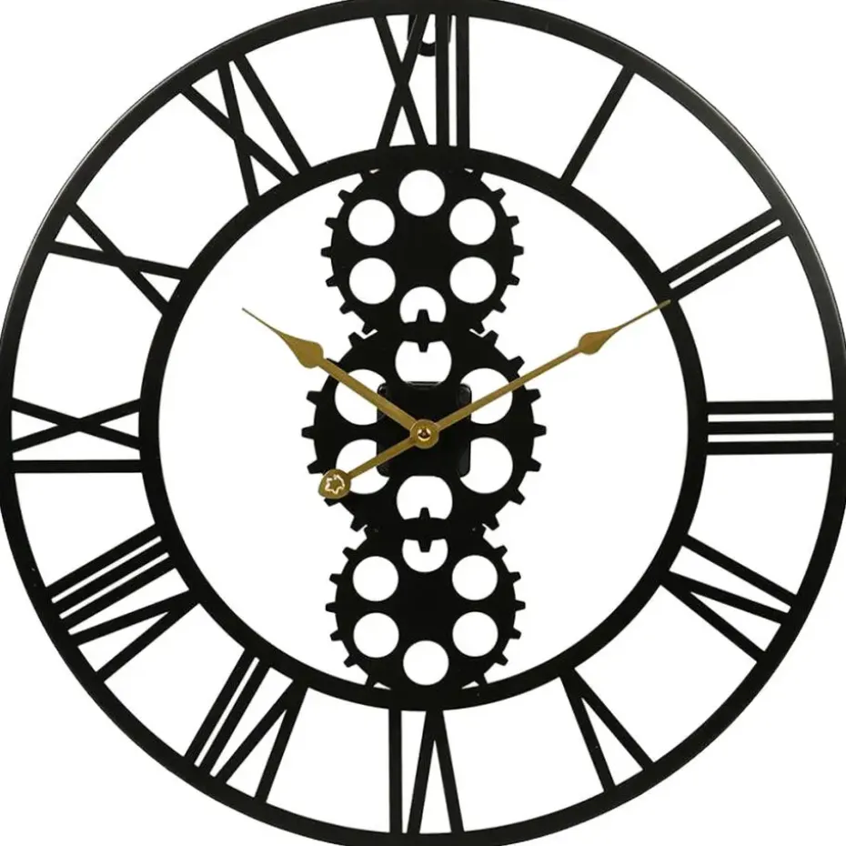 Ostaria Wandklok/muur klok - open uurwerk - D50 cm - metaal
