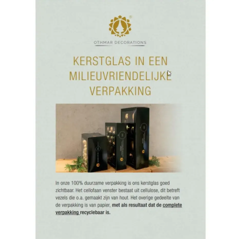 Othmar Decorations kerstballen 36x - parelmoer - glas -6 cm
