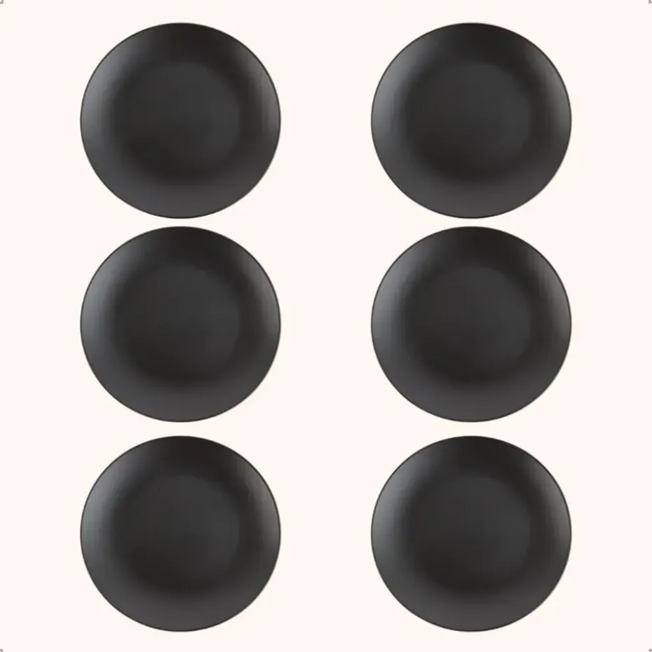 OTIX Bordenset Dinerbord Borden Plat Set van 6 Mat zwart Diameter 27cm