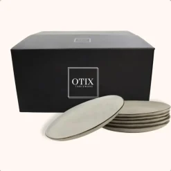 OTIX Diner Bordenset 6 Persoons Beige 26,5cm Keramiek LILY