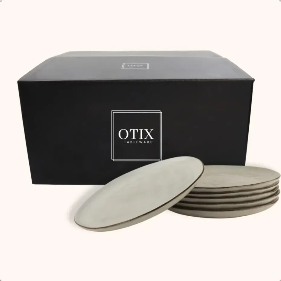 OTIX Diner Bordenset 6 Persoons Beige 26,5cm Keramiek LILY