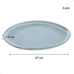 OTIX Dinerborden Bordenset 6 Persoons 27cm Aardewerk OAK