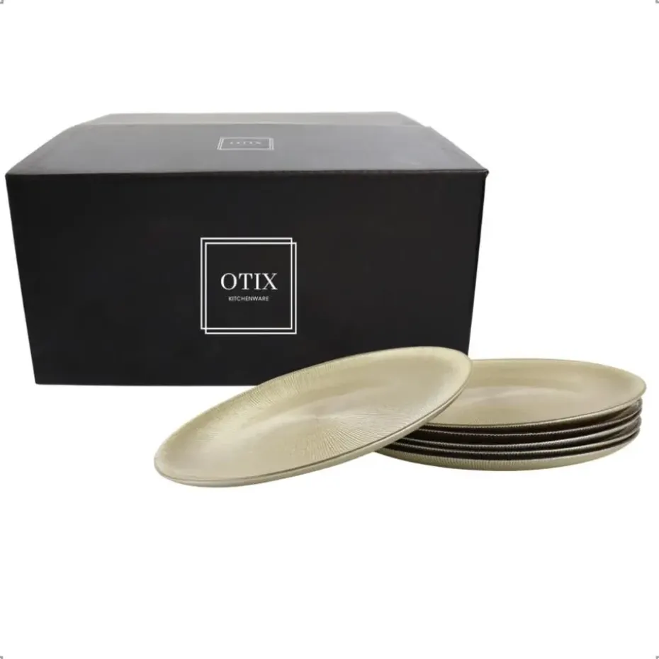 OTIX Dinerborden Bordenset 6 Persoons Goud Onderborden Kerst 27cm
