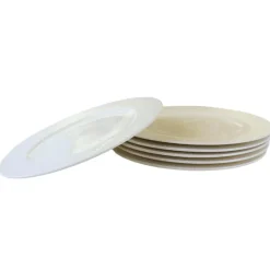 OTIX Dinerborden Bordenset 6 Persoons 27cm Wit Porselein LUNA