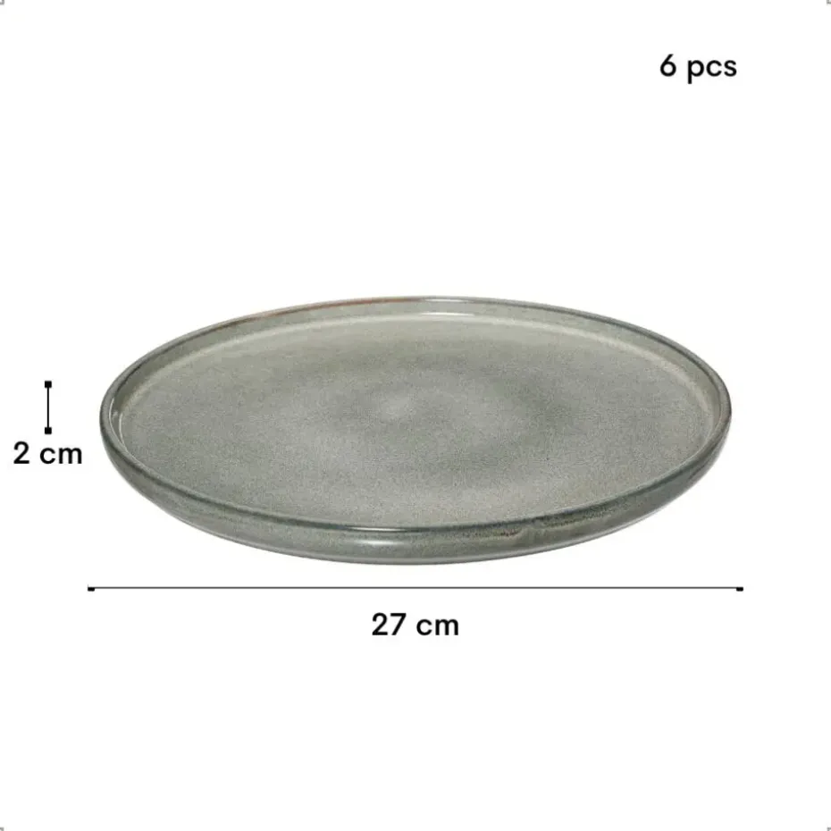 OTIX Dinerborden Bordenset 6 Persoons 27cm Aardewerk BEECH