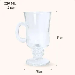 OTIX Irish Coffee glazen Latte macchiato Koffietassen 4 stuks 240ml