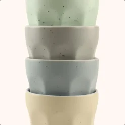 OTIX Koffie Kopjes 4 Stuks 250 ml Zonder Oor Koffietassen Porselein