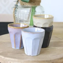 OTIX Koffie Kopjes 8 Stuks 250 ml Zonder Oor Koffietassen Porselein Hittebest...