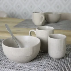 OTIX Koffiekopjes Set van 12 Kopjes 190ml 300ml met Set van 6 Soep