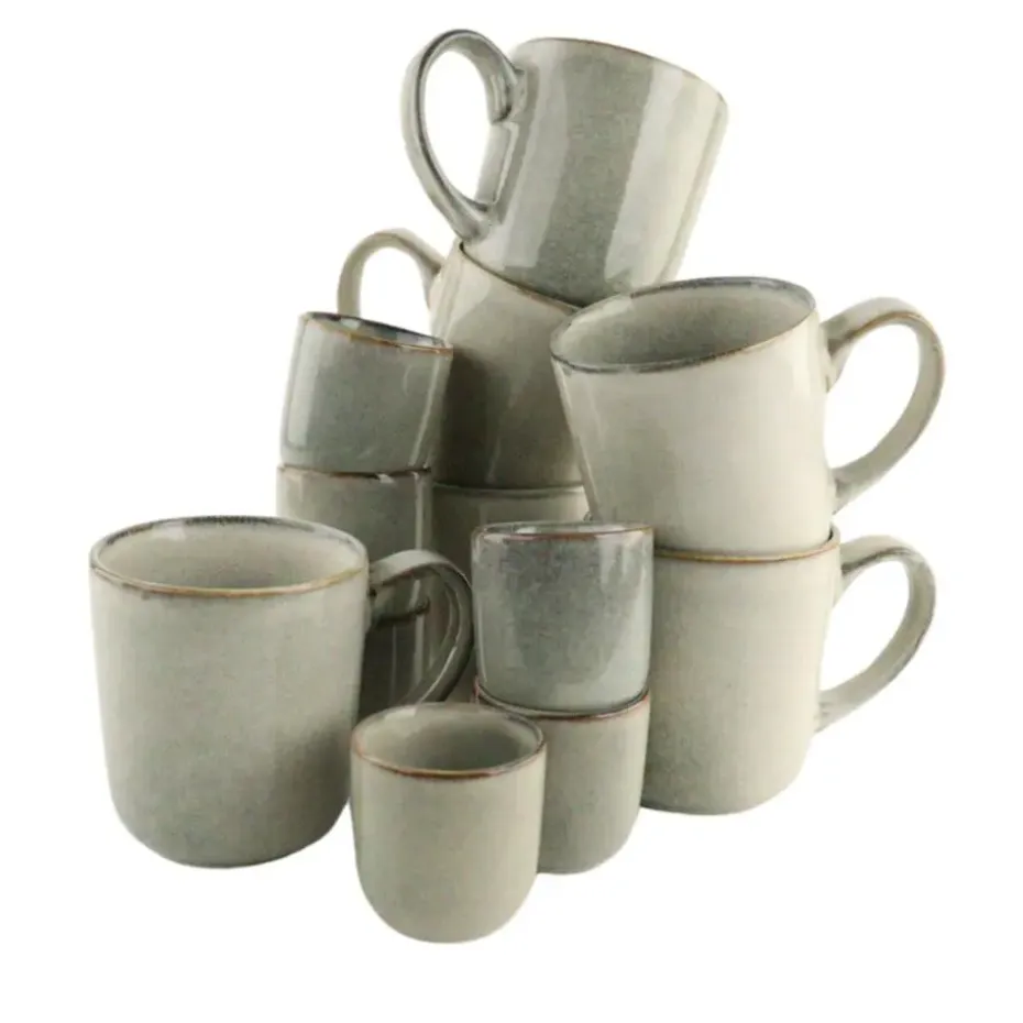 OTIX Koffiekopjes Set van 12 Espresso Kopjes 80ml 420ml Koffietassen