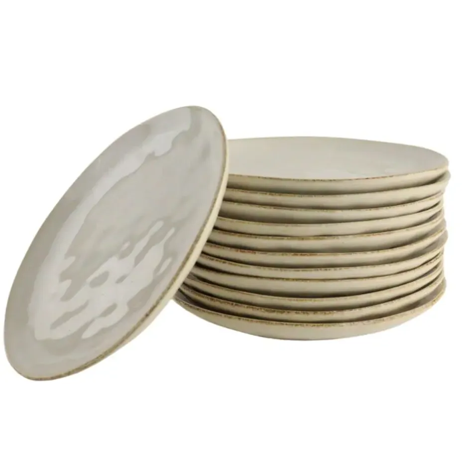 OTIX Ontbijtborden Bordenset 12 Persoons Beige 21cm Keramiek MAPLE
