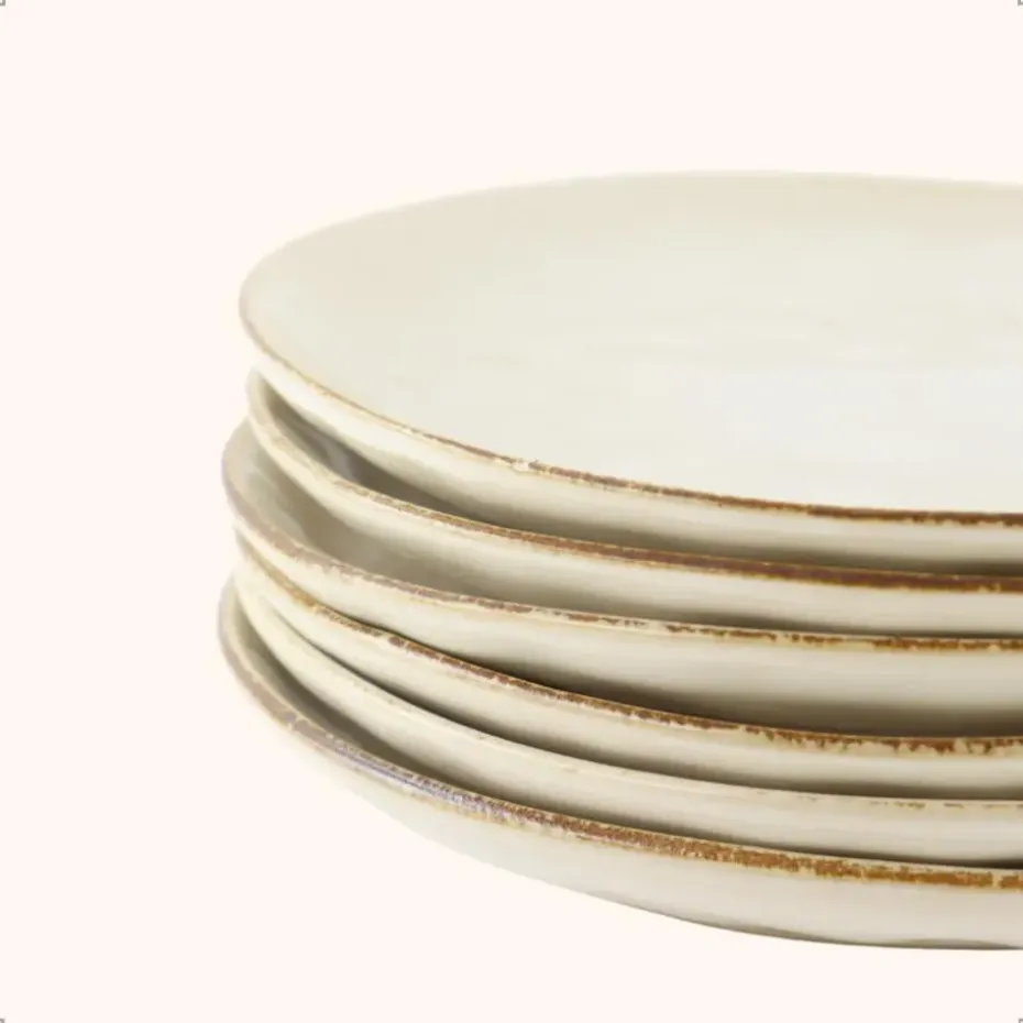 OTIX Ontbijtborden Bordenset 12 Persoons Beige 21cm Keramiek MAPLE