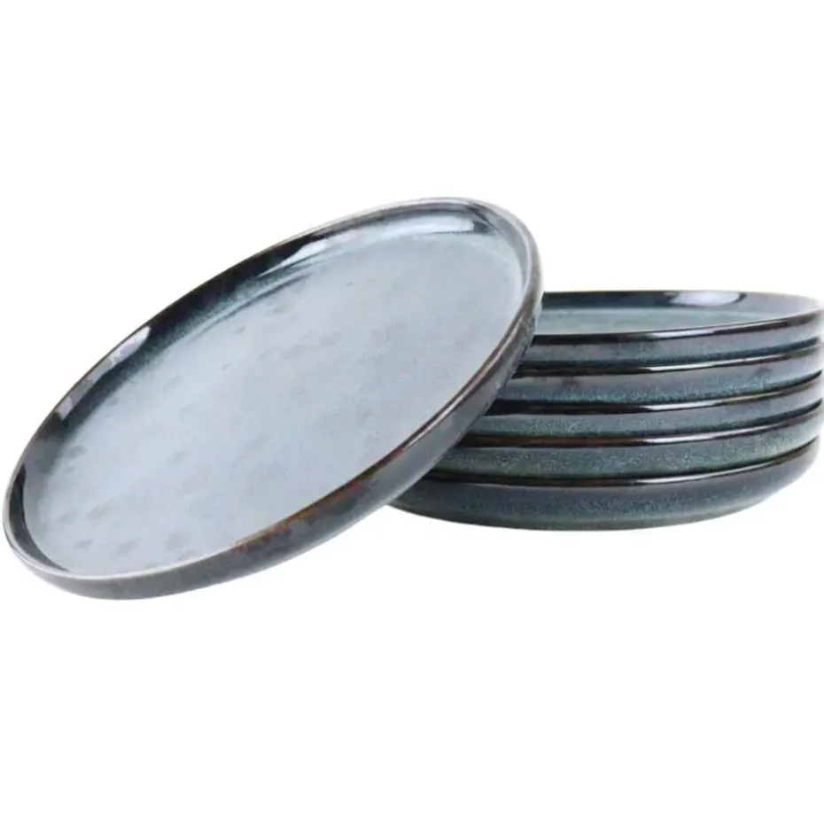 OTIX Ontbijtborden Bordenset 6 Persoons 21cm Dessertbord Ontbijtborden Blauw...