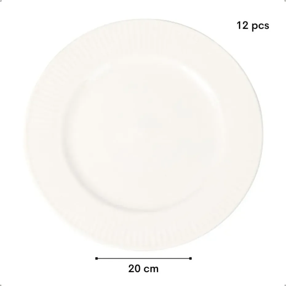 OTIX Ontbijtborden Bordenset 12 Persoons 20cm Dessertbord Ontbijtbo...