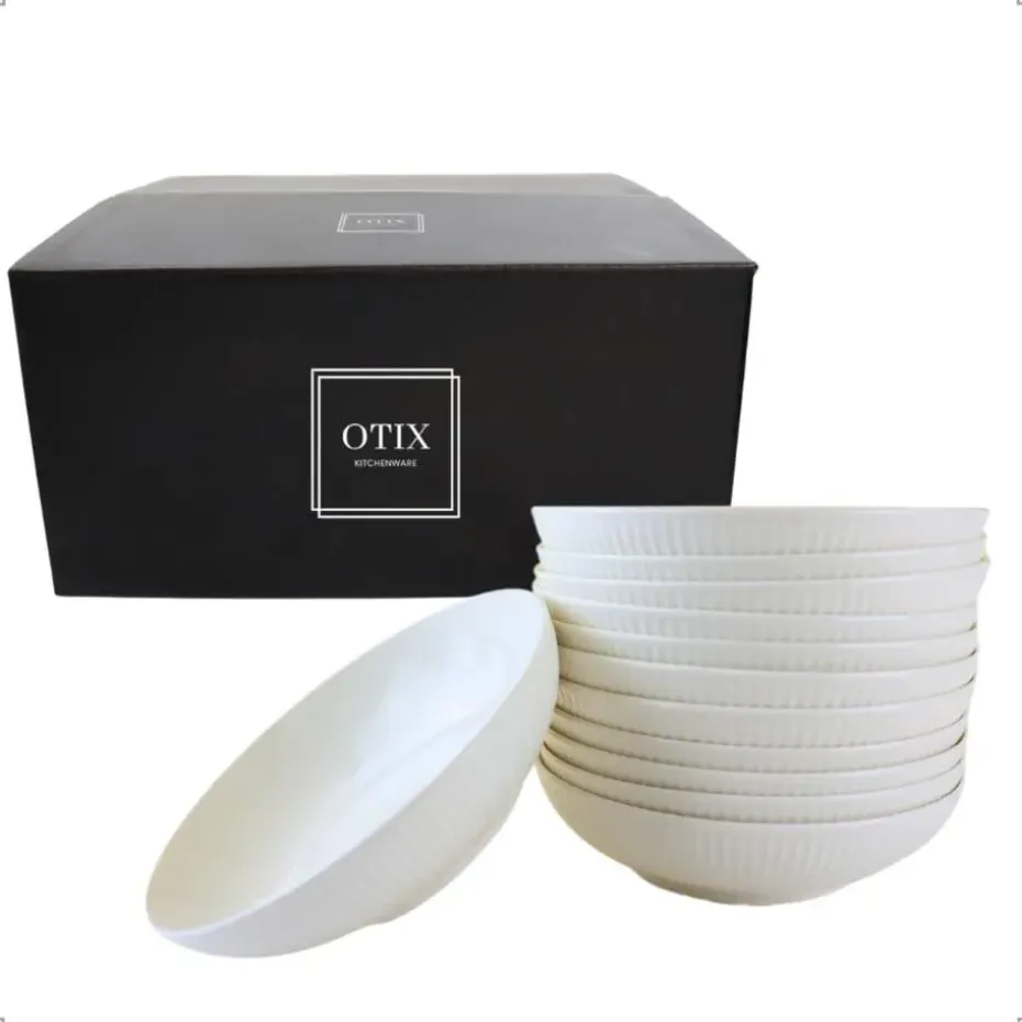OTIX Pastaborden Bordenset 12 Persoons Diepe Borden Soepborden 20cm...