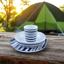 OTIX Serviessets 12 Delig STRIPES - BLUE