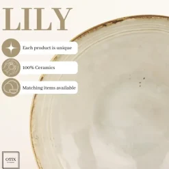 OTIX Soepkommen 6 Persoons Beige 15cm Soeptassen Keramiek LILY
