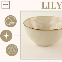 OTIX Soepkommen 12 Persoons Beige 620ml Keramiek MAPLE