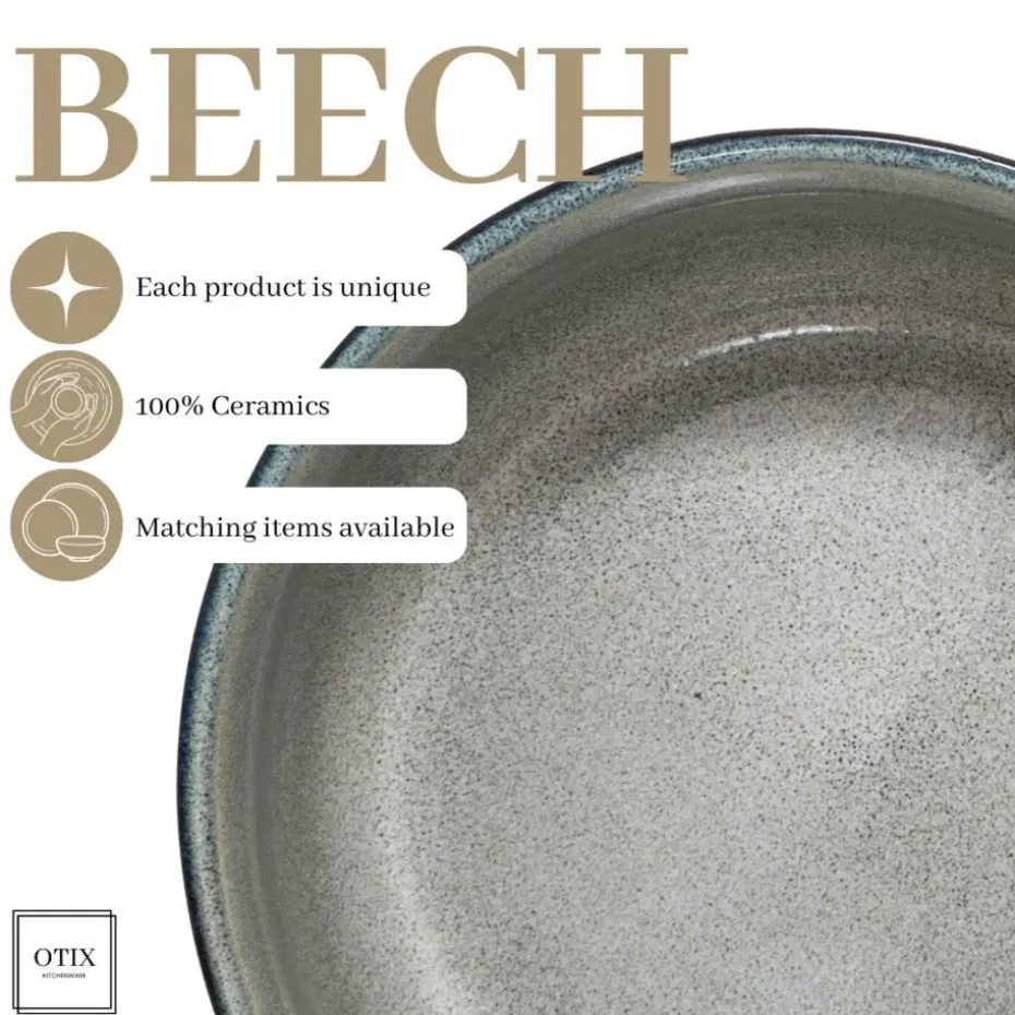 OTIX Soepkommen Zonder Oor Set van 12 600ml Groen Aardewerk BEECH