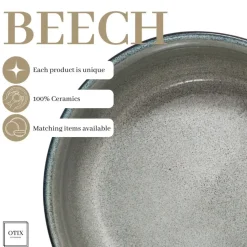 OTIX Soepkommen Zonder Oor Set van 6 Schaaltjes 600ml Grijs Aardewerk BEECH