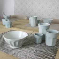 OTIX Soepkommen Zonder Oor Set van 12 Schaaltjes 560ml Licht Blauw ELM