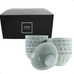 OTIX Soepkommen Zonder Oor Set van 12 Schaaltjes 560ml Licht Blauw ELM