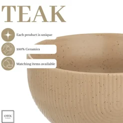 OTIX Soepkommen Zonder Oor Set van 12 Schaaltjes 600ml Caramel TEAK