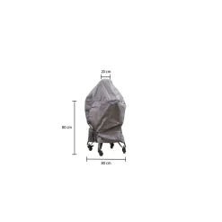 Outdoor Covers barbecue hoes Kamado - grijs - Ø80/20x80 cm