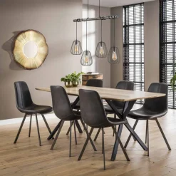 Ovale Eettafel Hanna Eikenlook 190x90 cm
