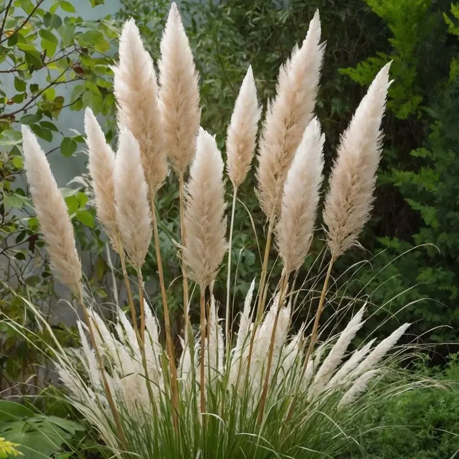 Pampasgras - Set van 3 - Cortaderia selloana - Hoogte 25-40cm - ⌀9cm