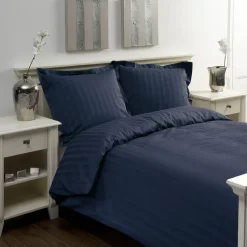 Papillon dekbedovertrek Satijn Streep - 200x200/220 cm - Blauw