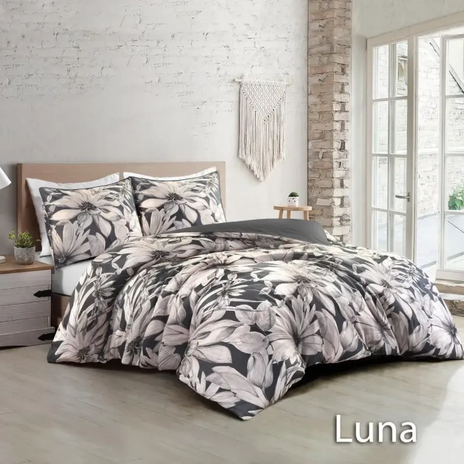 Papillon Luna Dekbedovertrek - Eenpersoons - 140x200/220 cm - Navy