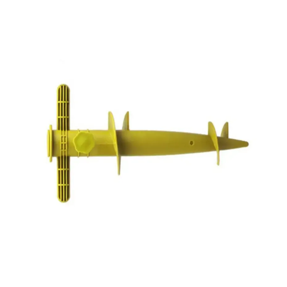 Parasolharing - geel - kunststof - D22-32 mm x H31 cm