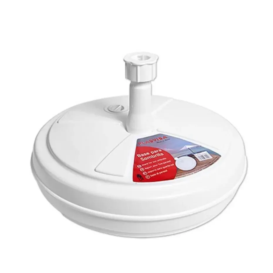 Parasolvoet Plastiva - kunststof - Dia 44 cm - klemsluiting - wit
