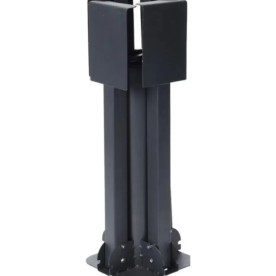 Parasolvoet/kruisvoet - zwart - metaal - voor 40 cm stenen