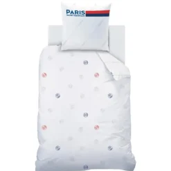 Paris Saint Germain Dekbedovertrek Retro White - 140 x 200 cm - Katoen