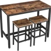 Parya - Vasagle - Bartafel Set - 120x60x90 - Donkerbruin
