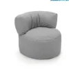 Parya - Zitzak Stoel Junior - Grijs - 70 x 50 cm - Kinderstoel met Vulling