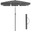 Parya Garden - rechthoekige parasol - Grijs - met Tas