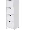 Parya Home - Smalle Ladekast met 4 Lades - Hout - Wit
