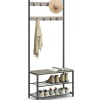 Parya Home 3-in-1 Kapstok met Schoenenrek – Entreekast met bankje