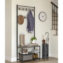 Parya Home 3-in-1 Kapstok met Schoenenrek – Entreekast met bankje