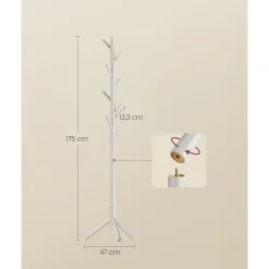 Parya Home Kapstok – Kledingrek van massief hout met 8 haken