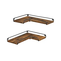 Parya Home L-vormige hoekplank, set van 2, wandplank