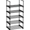 Parya Home metalen schoenrek met 5 niveaus - zwart