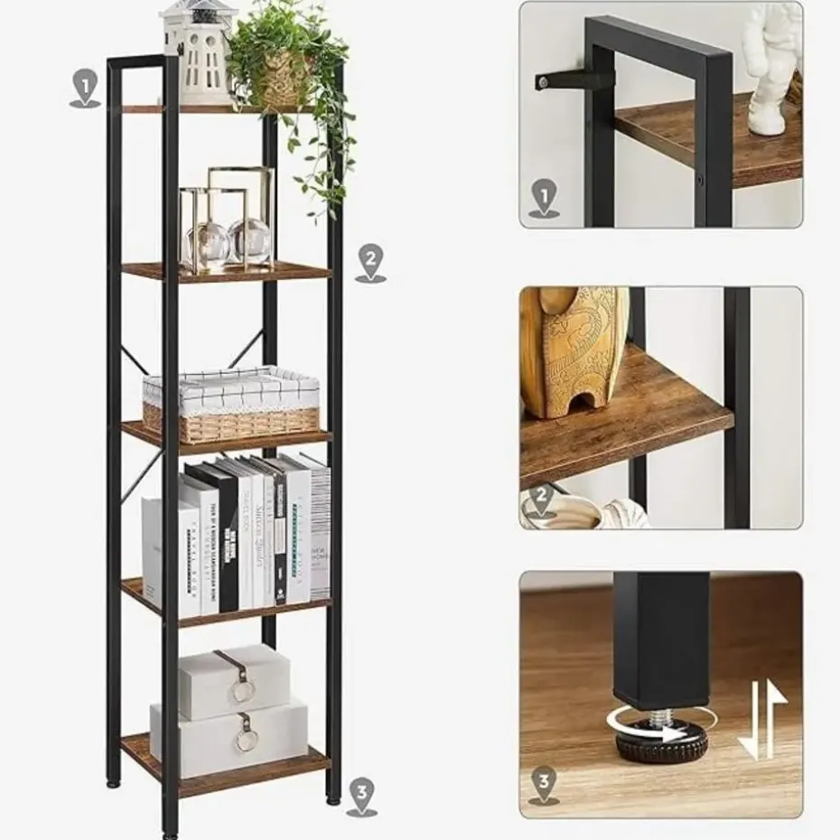 Parya Home Opbergrek met stalen frame, voor woonkamer